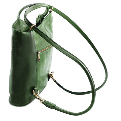 Leather shoulder bags Patty - Italian leather convertible 2-in-1 backpack shoulder bag | TL141497 San Rocco Italia