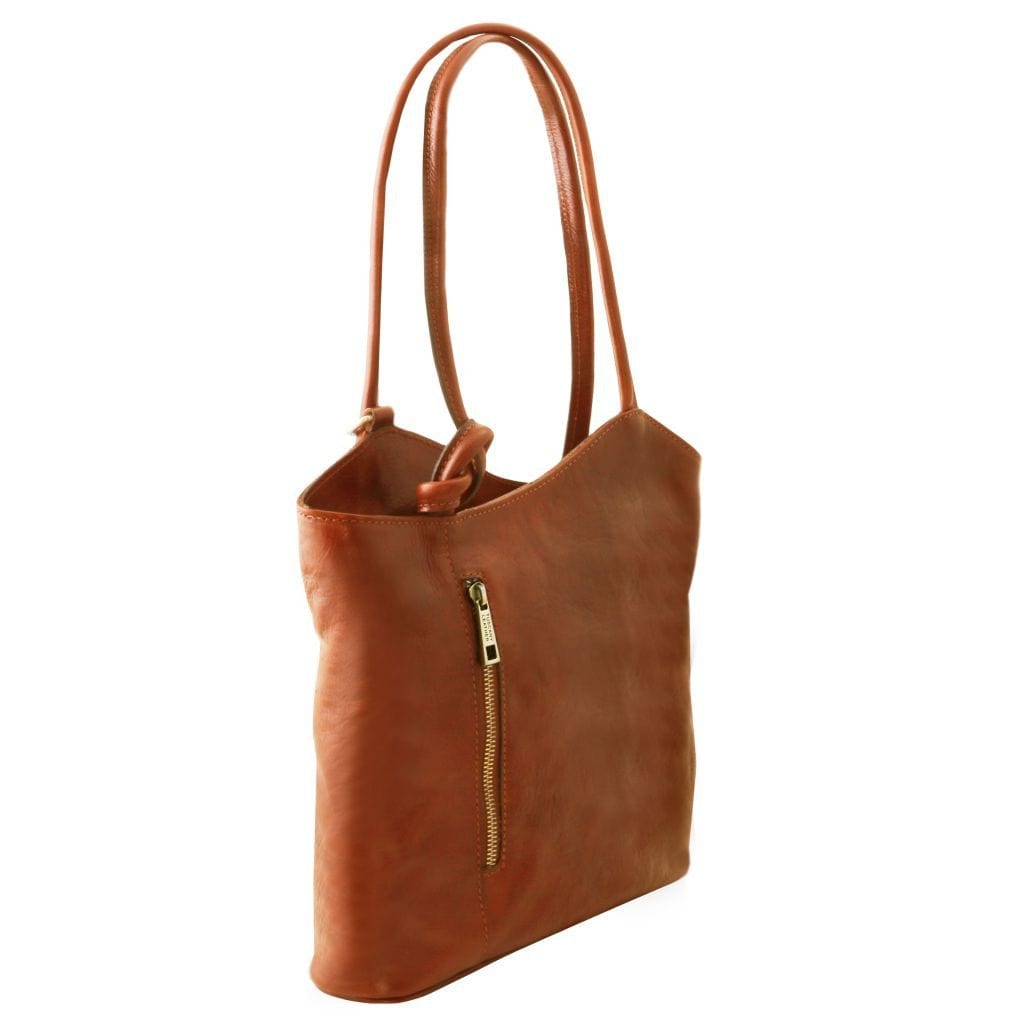 Leather shoulder bags Patty - Italian leather convertible 2-in-1 backpack shoulder bag | TL141497 San Rocco Italia