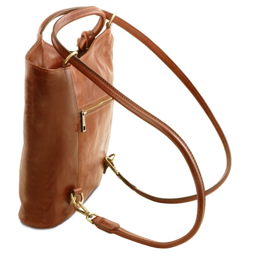 Leather shoulder bags Patty - Italian leather convertible 2-in-1 backpack shoulder bag | TL141497 San Rocco Italia