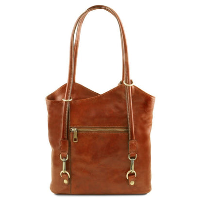 Leather shoulder bags Patty - Italian leather convertible 2-in-1 backpack shoulder bag | TL141497 San Rocco Italia