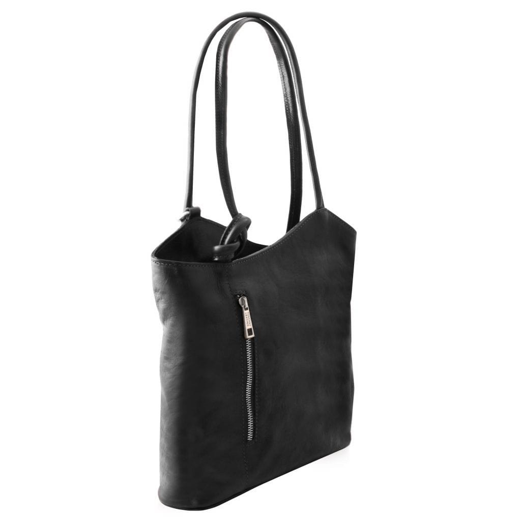 Leather shoulder bags Patty - Italian leather convertible 2-in-1 backpack shoulder bag | TL141497 San Rocco Italia