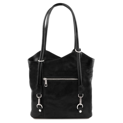 Leather shoulder bags Patty - Italian leather convertible 2-in-1 backpack shoulder bag | TL141497 San Rocco Italia