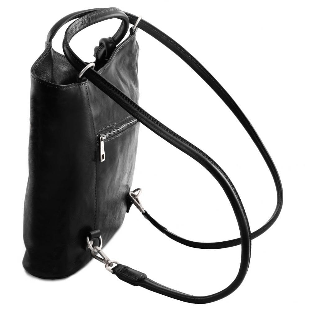 Leather shoulder bags Patty - Italian leather convertible 2-in-1 backpack shoulder bag | TL141497 San Rocco Italia