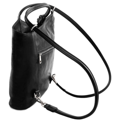 Leather shoulder bags Patty - Italian leather convertible 2-in-1 backpack shoulder bag | TL141497 San Rocco Italia