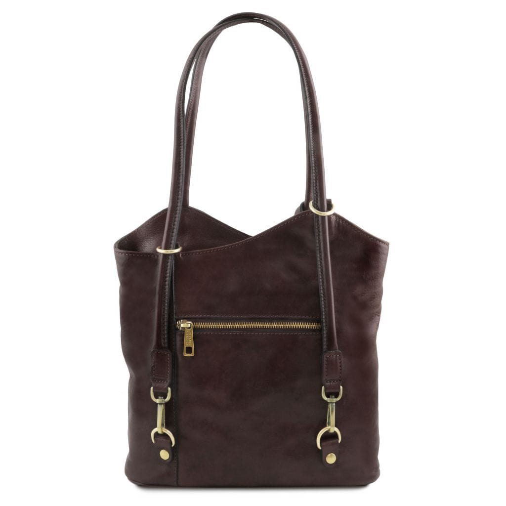 Leather shoulder bags Patty - Italian leather convertible 2-in-1 backpack shoulder bag | TL141497 San Rocco Italia