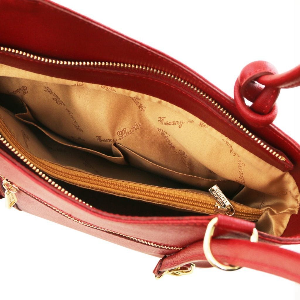 Leather shoulder bags Patty - Saffiano leather convertible 2-in-1 backpack shoulder bag | TL141455 San Rocco Italia