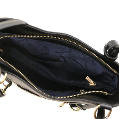 Leather shoulder bags Patty - Saffiano leather convertible 2-in-1 backpack shoulder bag | TL141455 San Rocco Italia