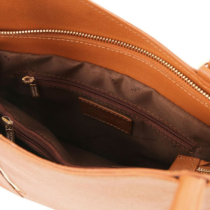 Leather shoulder bags Patty - Saffiano leather convertible 2-in-1 backpack shoulder bag | TL141455 San Rocco Italia