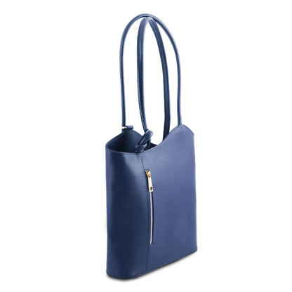 Leather shoulder bags Patty - Saffiano leather convertible 2-in-1 backpack shoulder bag | TL141455 San Rocco Italia