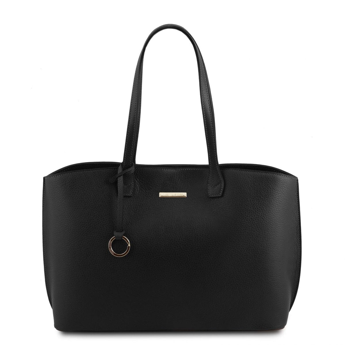 Sacs à l’épaule en cuir Noir TL Bag - Cabas shopping en cuir | TL141828 San Rocco Italia