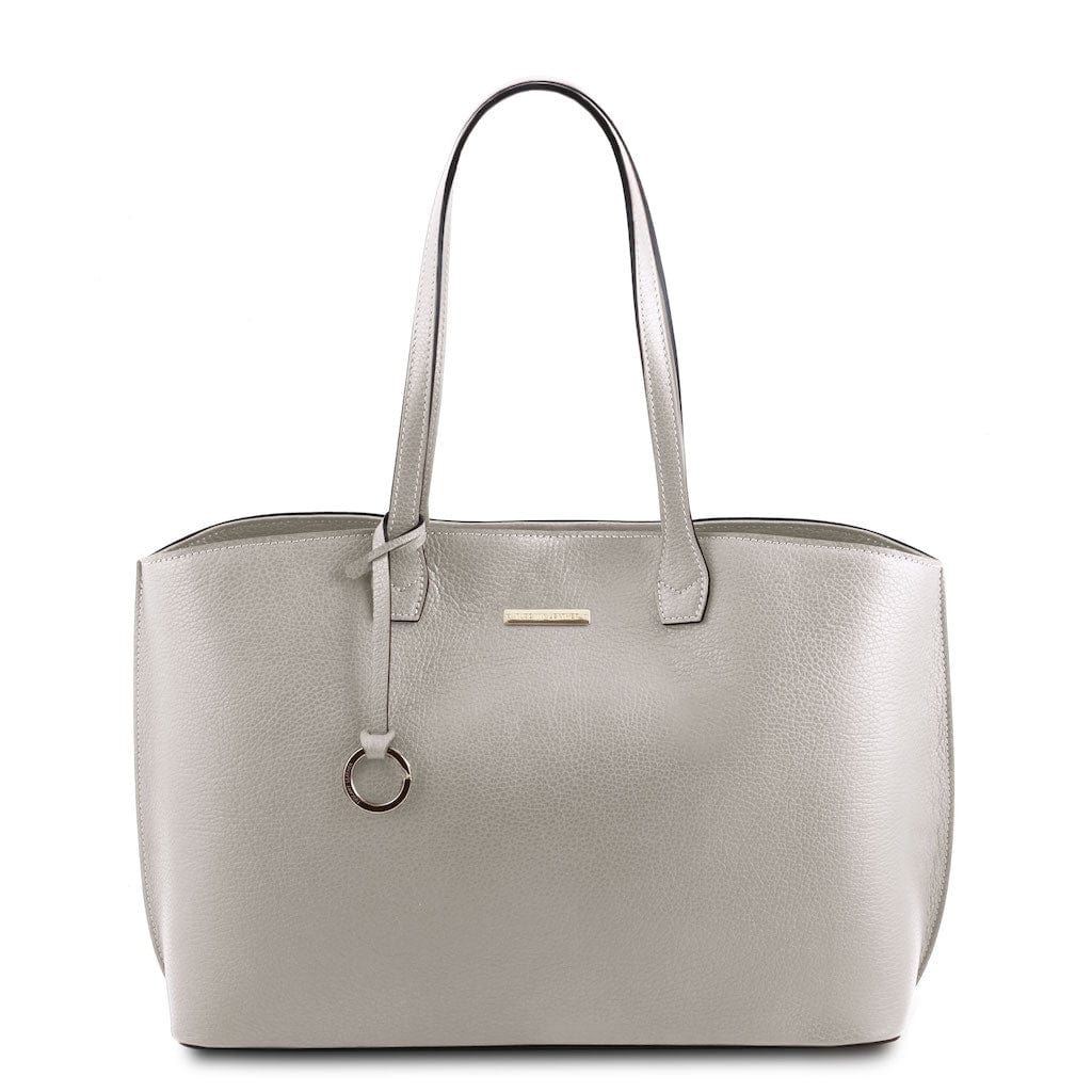 Sacs à l’épaule en cuir Gris clair TL Bag - Cabas en cuir | TL141828 San Rocco Italia