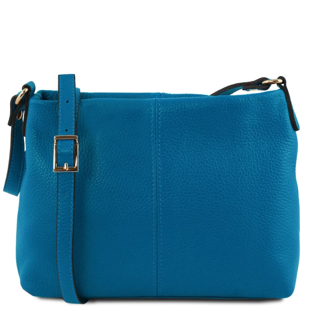 Leder-Schultertaschen Blau TL Bag - Schultertasche aus weichem Leder | TL141720 San Rocco Italia