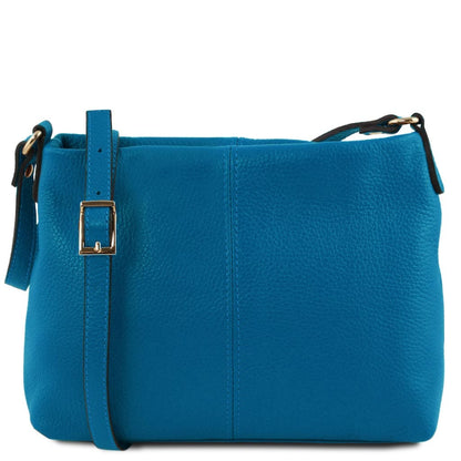Leder-Schultertaschen Blau TL Bag - Schultertasche aus weichem Leder | TL141720 San Rocco Italia