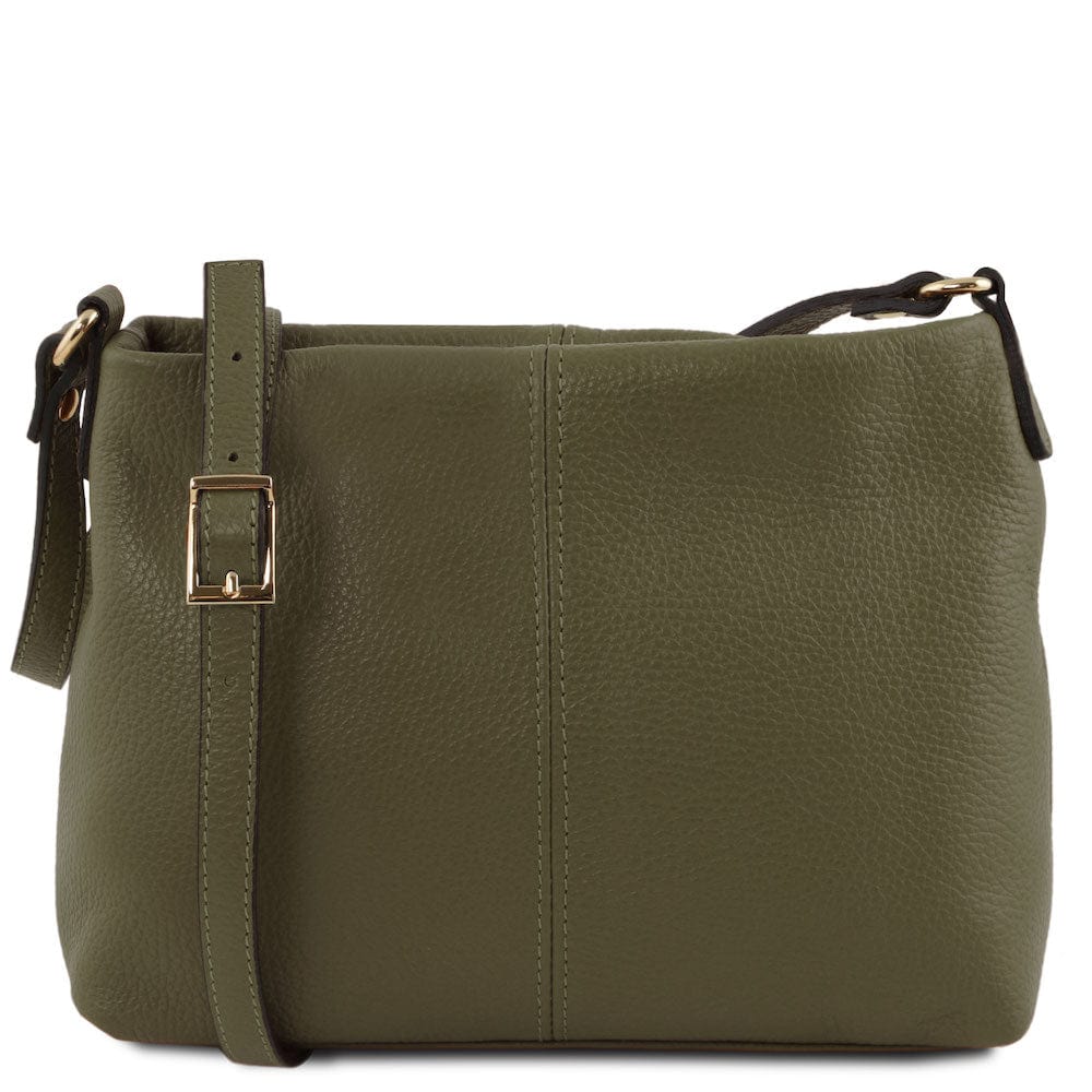 Leder-Schultertaschen Waldgrün TL Bag - Schultertasche aus weichem Leder | TL141720 San Rocco Italia