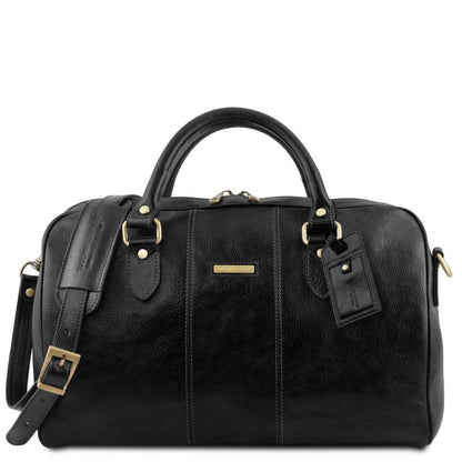 Sacs de voyage en cuir Noir Lisbona - Sac de voyage en cuir - Petite taille | TL141658 San Rocco Italia