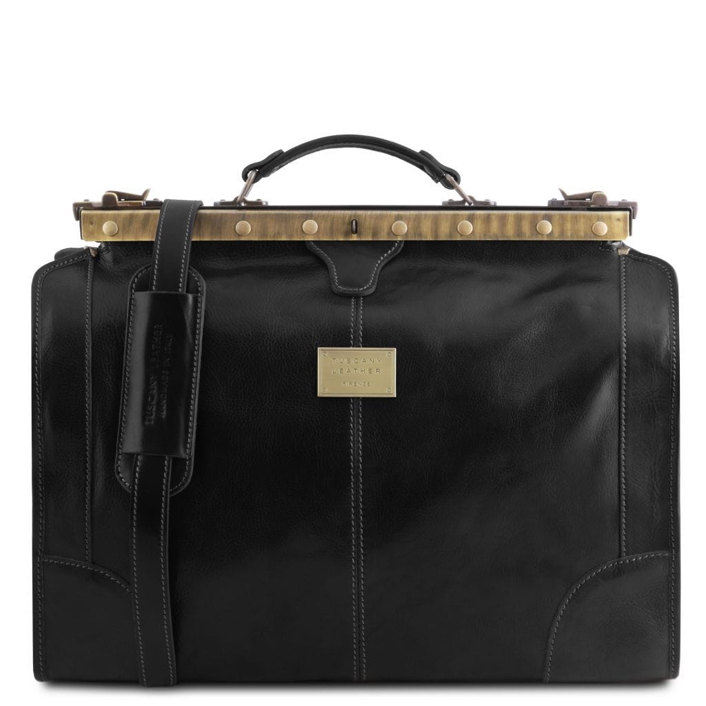 Lederreisetaschen Schwarz Madrid - Gladstone-Ledertasche - Kleine Grösse | TL1023 San Rocco Italia