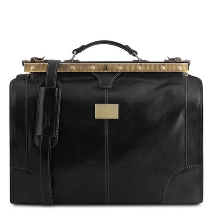 Lederreisetaschen Schwarz Madrid - Gladstone-Ledertasche - Kleine Grösse | TL1023 San Rocco Italia