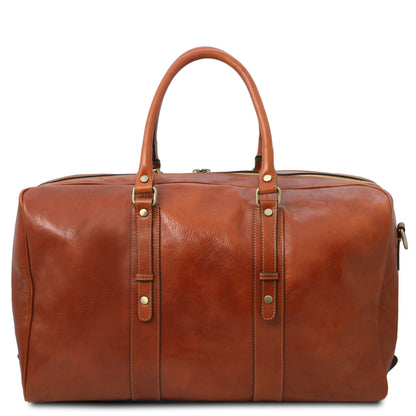 Leather Travel bags TL Voyager - Leather travel bag with front pocket | TL142140 San Rocco Italia