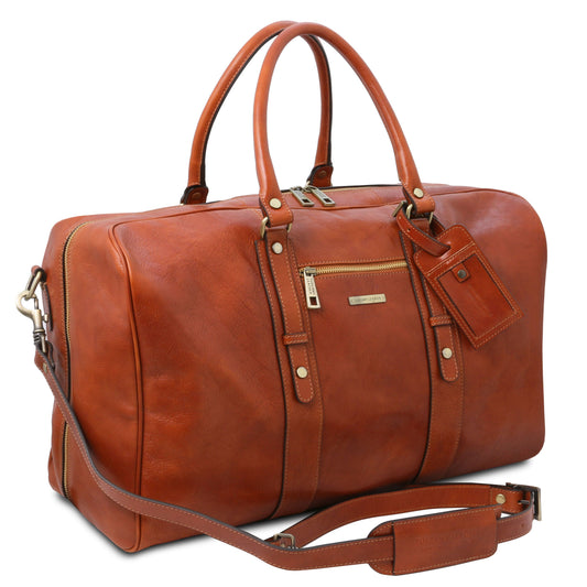 Borse da viaggio in pelle TL Voyager - Borsa da viaggio in pelle con tasca frontale | TL142140 San Rocco Italia