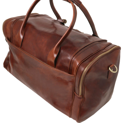 Sacs de voyage en cuir TL Voyager - Sac de voyage en cuir avec poches latérales | TL142141 San Rocco Italia