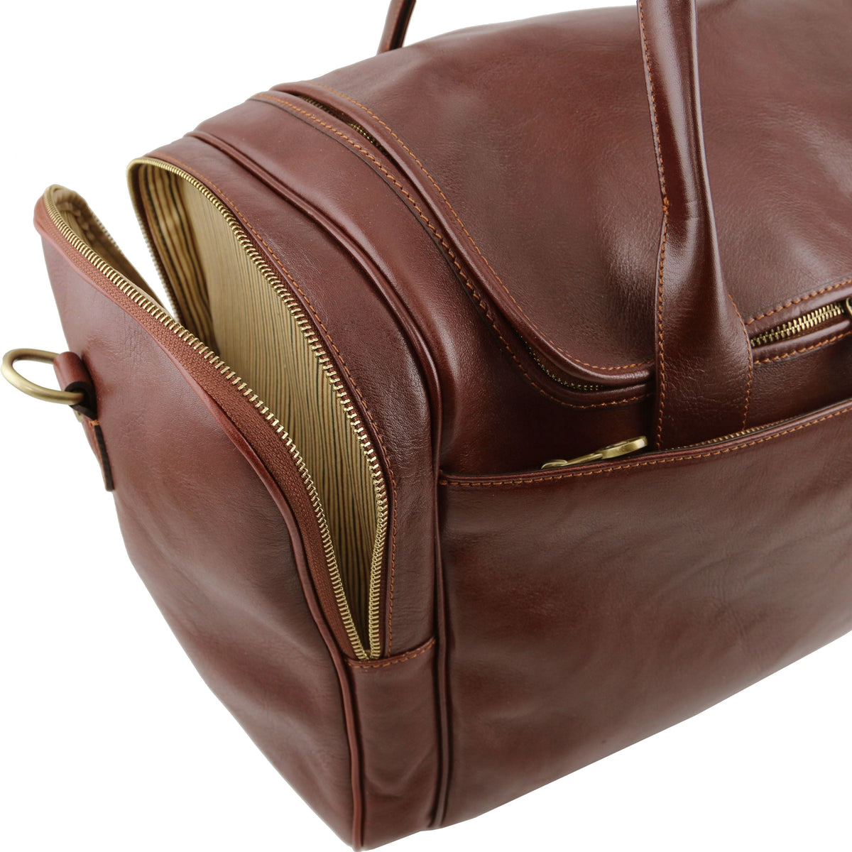 Sacs de voyage en cuir TL Voyager - Sac de voyage en cuir avec poches latérales | TL142141 San Rocco Italia