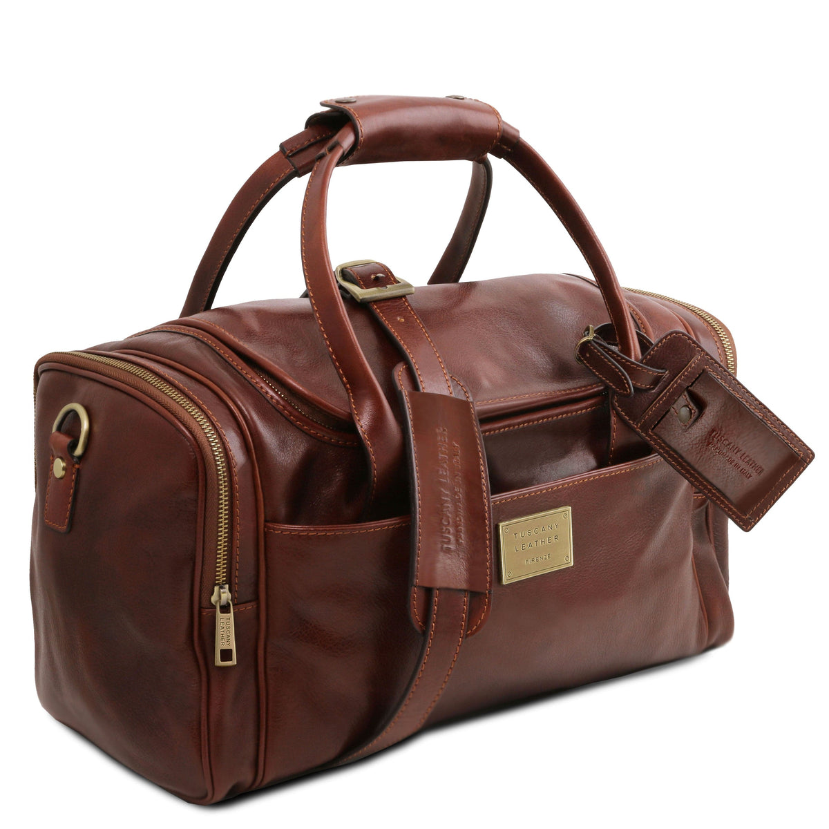 Sacs de voyage en cuir TL Voyager - Sac de voyage en cuir avec poches latérales | TL142141 San Rocco Italia