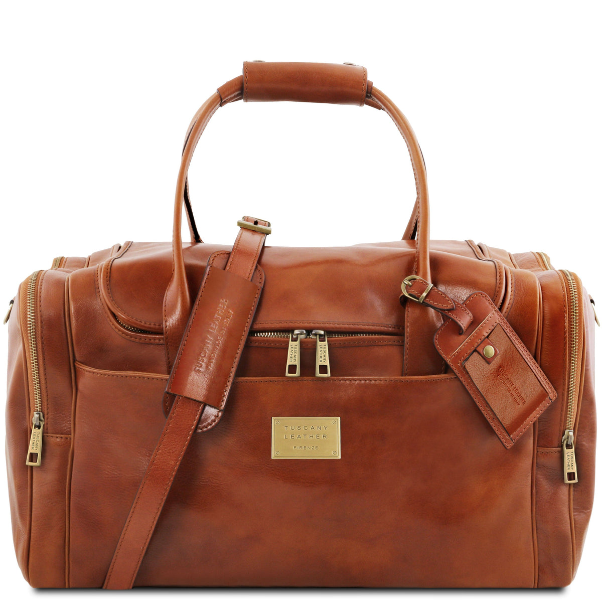 Sacs de voyage en cuir Miel TL Voyager - Sac de voyage en cuir avec poches latérales | TL142141 San Rocco Italia