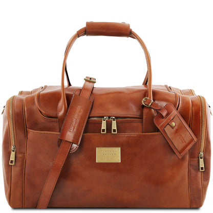 Sacs de voyage en cuir Miel TL Voyager - Sac de voyage en cuir avec poches latérales | TL142141 San Rocco Italia
