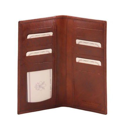 Portefeuilles homme en cuir Portefeuille exclusif vertical en cuir à deux volets | TL140784 San Rocco Italia