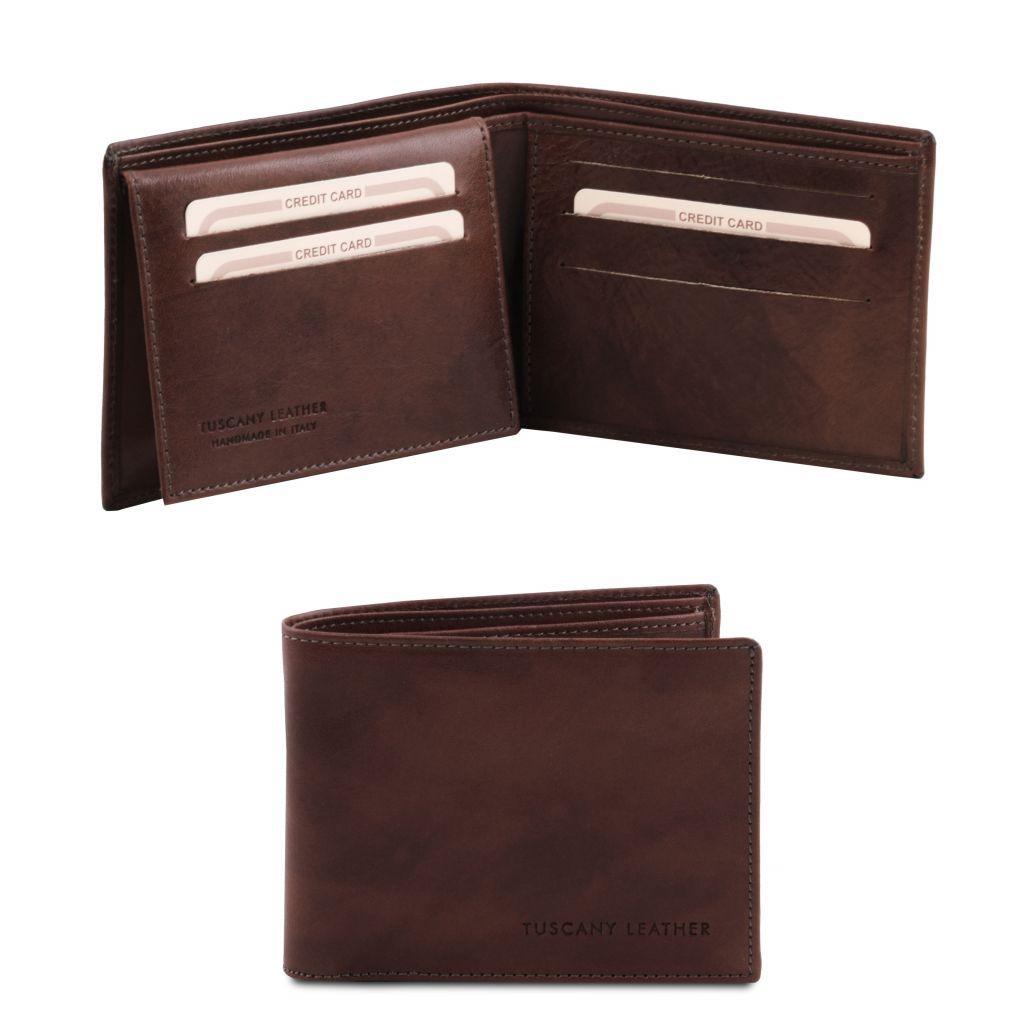 Portefeuilles homme en cuir Portefeuille homme exclusif en cuir à trois volets | TL141353 San Rocco Italia