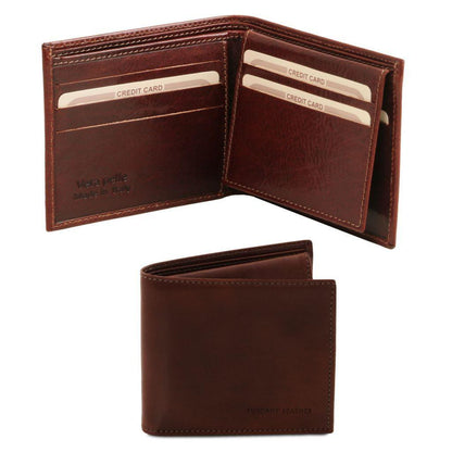 Portefeuilles homme en cuir Marron Portefeuille homme exclusif en cuir à trois volets | TL141353 San Rocco Italia