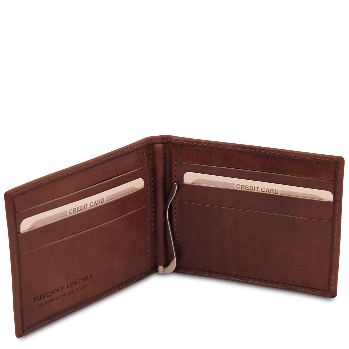 Leather wallets for men Exclusive leather card holder with money clip | TL142055 San Rocco Italia