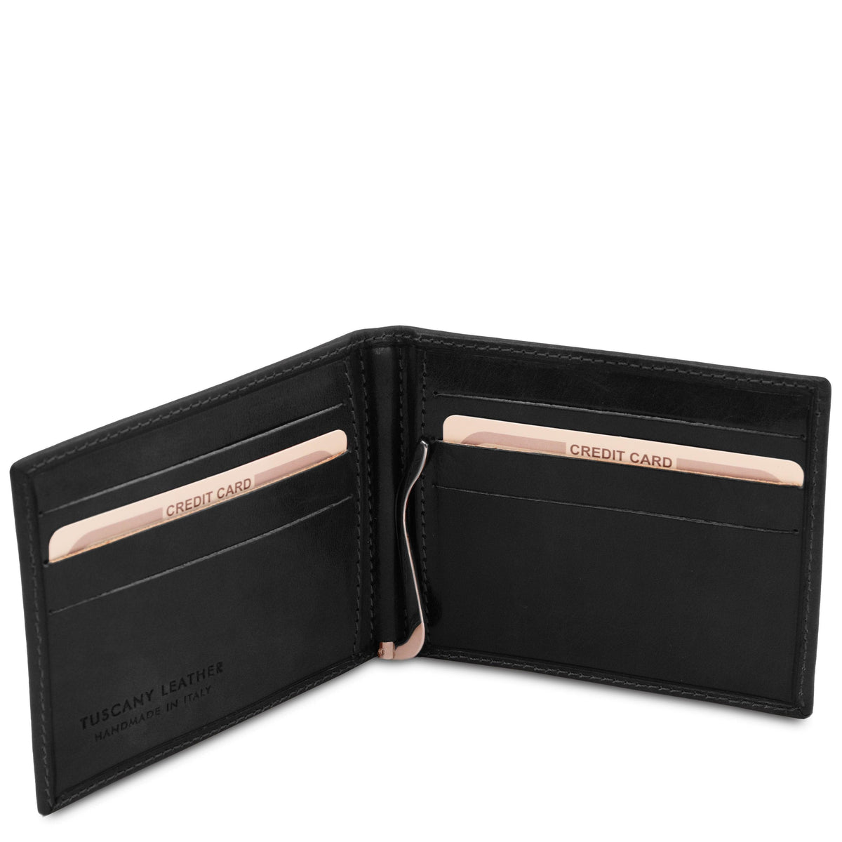 Leather wallets for men Exclusive leather card holder with money clip | TL142055 San Rocco Italia