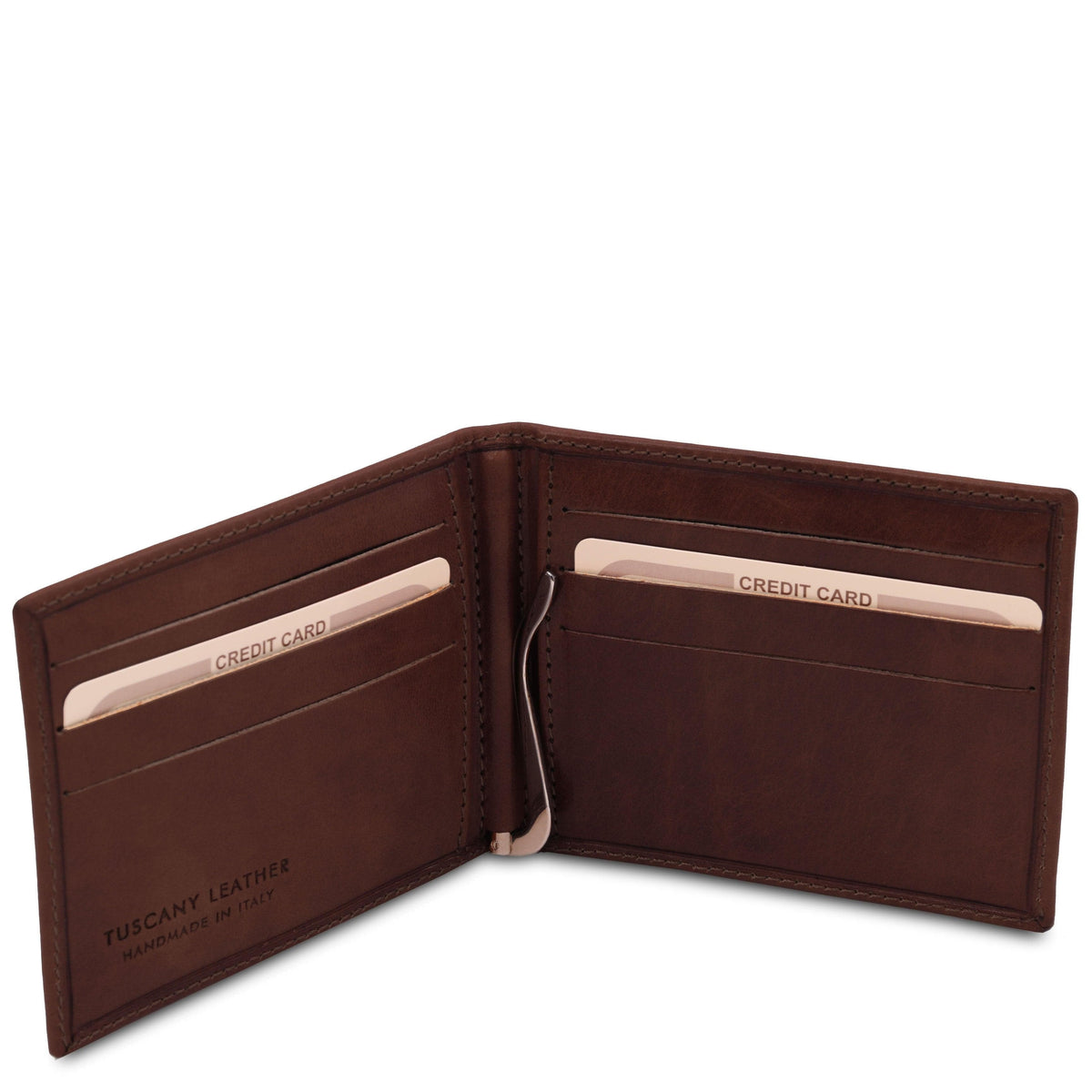 Leather wallets for men Exclusive leather card holder with money clip | TL142055 San Rocco Italia