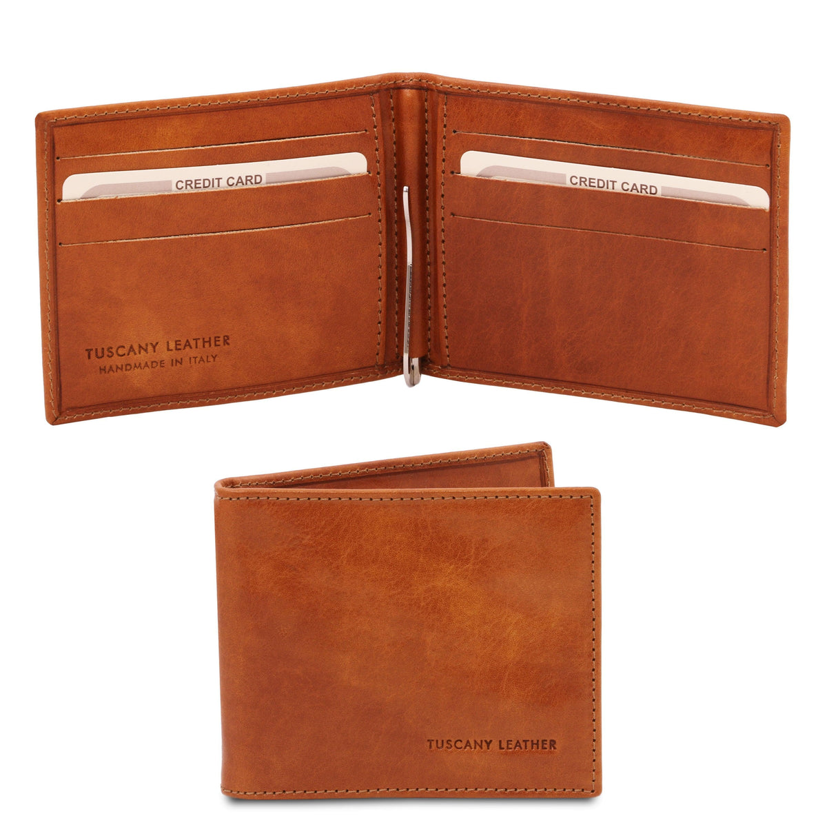 Leather wallets for men Honey Exclusive leather card holder with money clip | TL142055 San Rocco Italia
