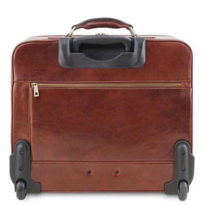 Ledergepäck mit Rollen Varsavia - Leder-Pilotenkoffer mit zwei Rollen | TL141888 San Rocco Italia