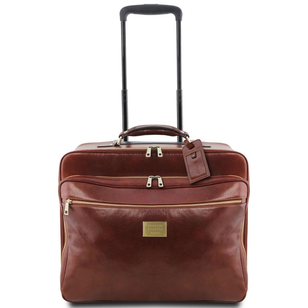 Ledergepäck mit Rollen Varsavia - Leder-Pilotenkoffer mit zwei Rollen | TL141888 San Rocco Italia