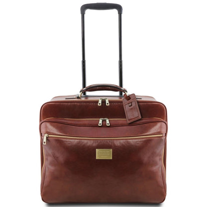 Ledergepäck mit Rollen Varsavia - Leder-Pilotenkoffer mit zwei Rollen | TL141888 San Rocco Italia