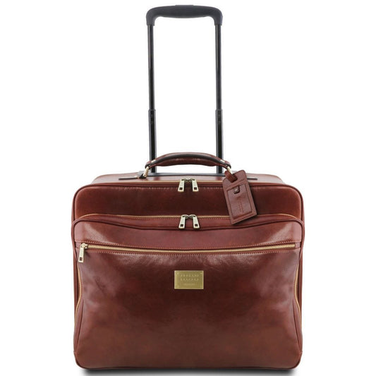 Bagagli in pelle con ruote Varsavia - Pilot case in pelle con due ruote | TL141888 San Rocco Italia