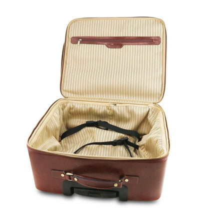 Ledergepäck mit Rollen Varsavia - Leder-Pilotenkoffer mit zwei Rollen | TL141888 San Rocco Italia