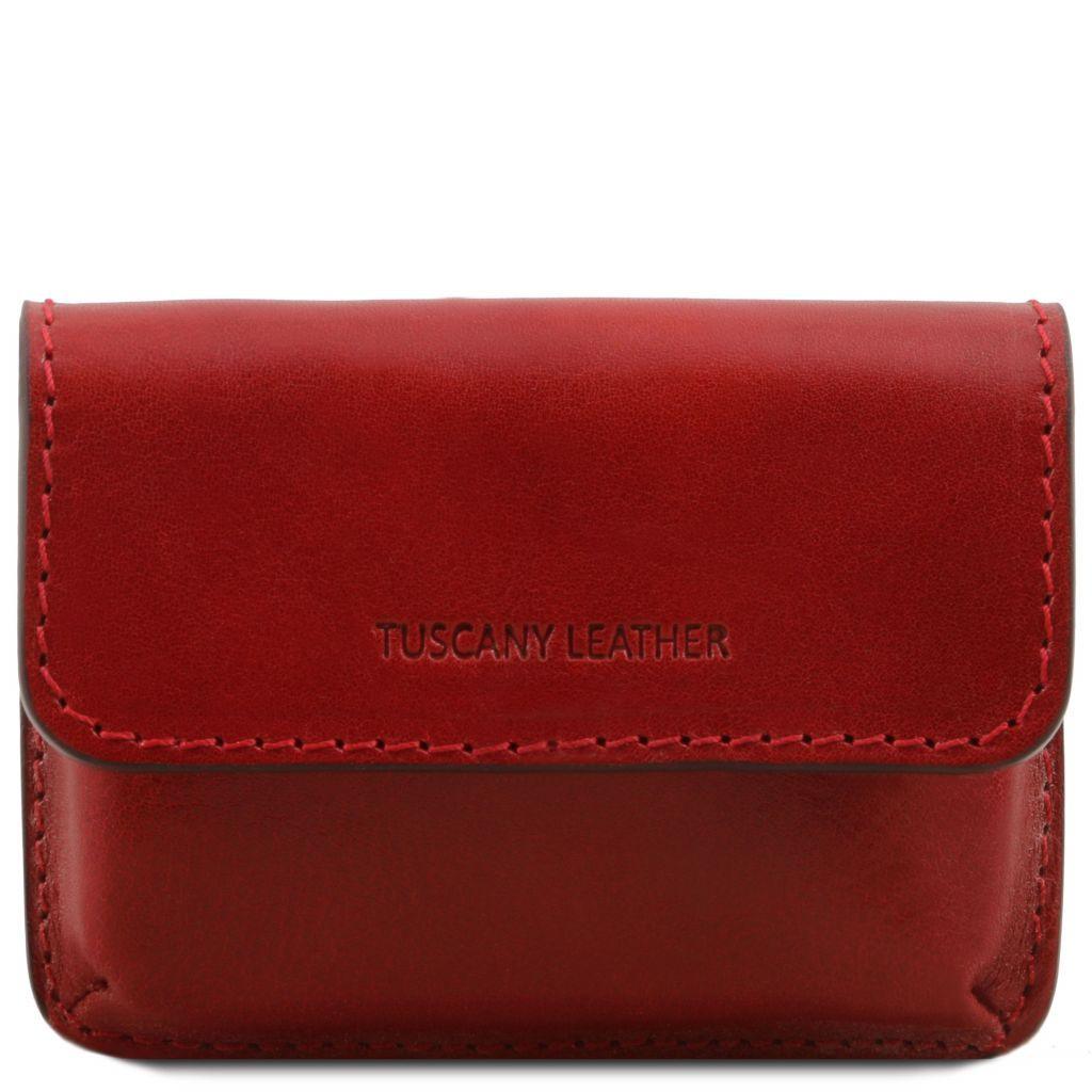 Acessórios de escritório em pele Vermelho Porta-cartões de visita exclusivo em pele | TL141378 San Rocco Italia