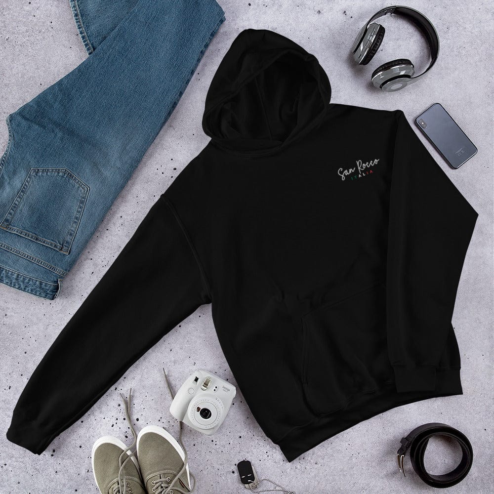 Shirts en tops Zwart / S San Rocco Italia unisex hoodie met geborduurd logo San Rocco Italia