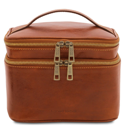 Accessoires de voyage en cuir Miel Eliot - Trousse de toilette train case en cuir | TL142045 San Rocco Italia