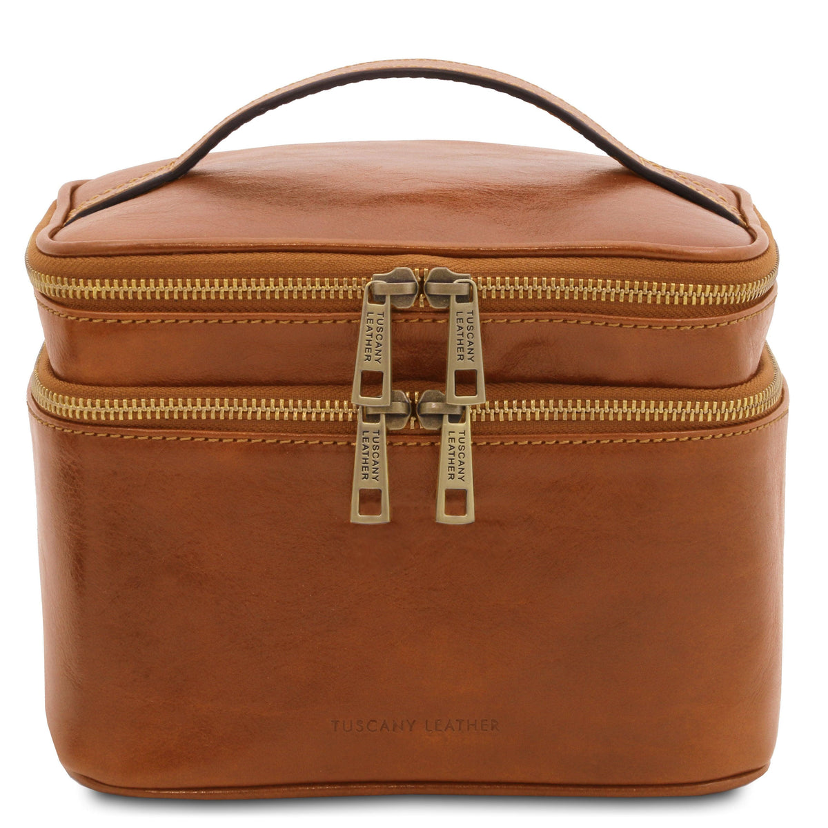 Accessoires de voyage en cuir Naturel Eliot - Trousse de toilette train case en cuir | TL142045 San Rocco Italia
