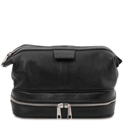 Accesorios de viaje de piel Negro Jacob - Neceser de piel | TL142204 San Rocco Italia