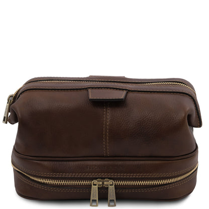 Accesorios de viaje de piel Marrón oscuro Jacob - Neceser de piel | TL142204 San Rocco Italia