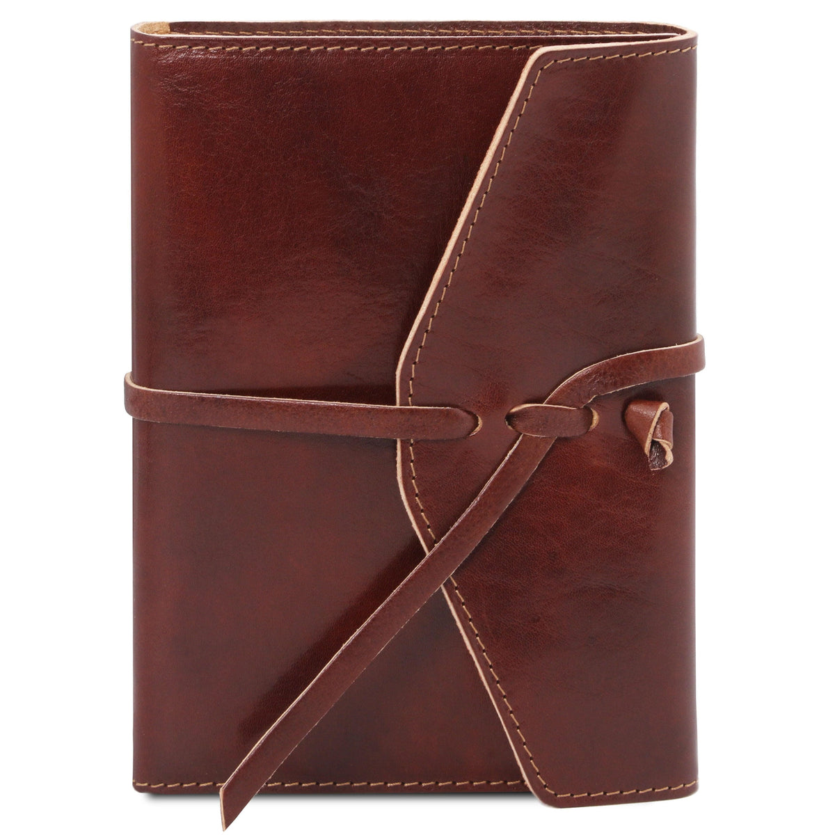 Leder-Reiseaccessoires Braun Lederjournal/Notizbuch & Nachfüllpapier | TL142027 & TL142046 San Rocco Italia