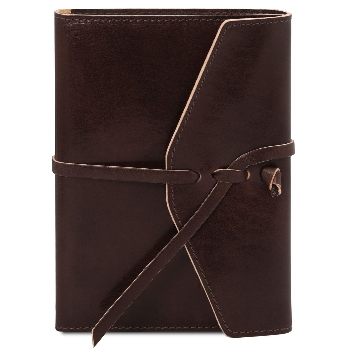 Leder-Reiseaccessoires Dunkelbraun Lederjournal/Notizbuch & Nachfüllpapier | TL142027 & TL142046 San Rocco Italia