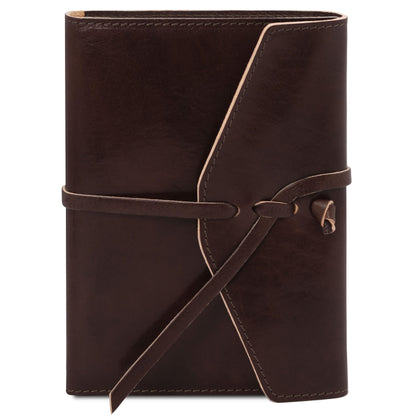 Leder-Reiseaccessoires Dunkelbraun Lederjournal/Notizbuch & Nachfüllpapier | TL142027 & TL142046 San Rocco Italia