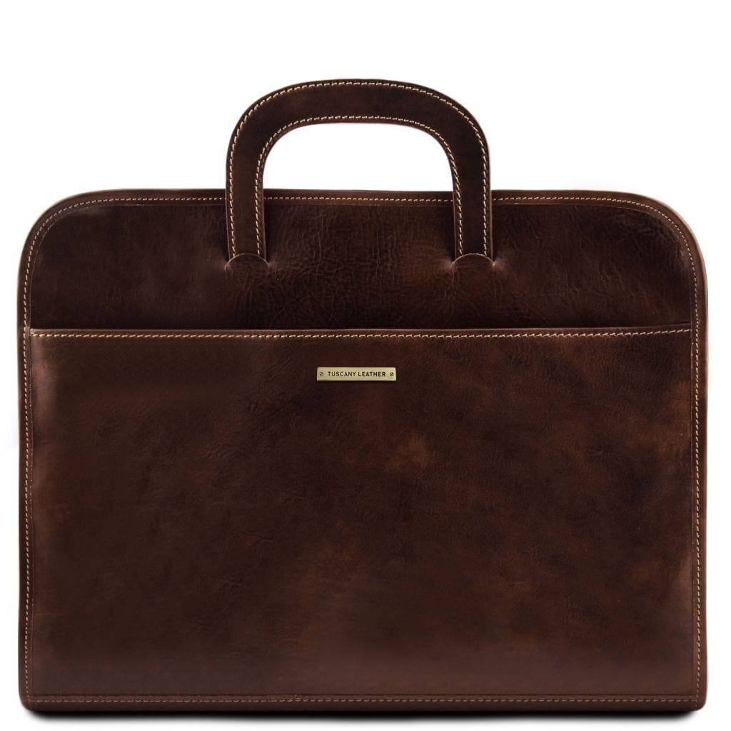 Portadocumenti in pelle Dark Brown Sorrento - Cartella portadocumenti in pelle | TL141022 San Rocco Italia